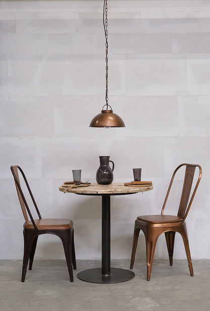 Trademark Living Living spisebordsstol med høj ryg - kobber