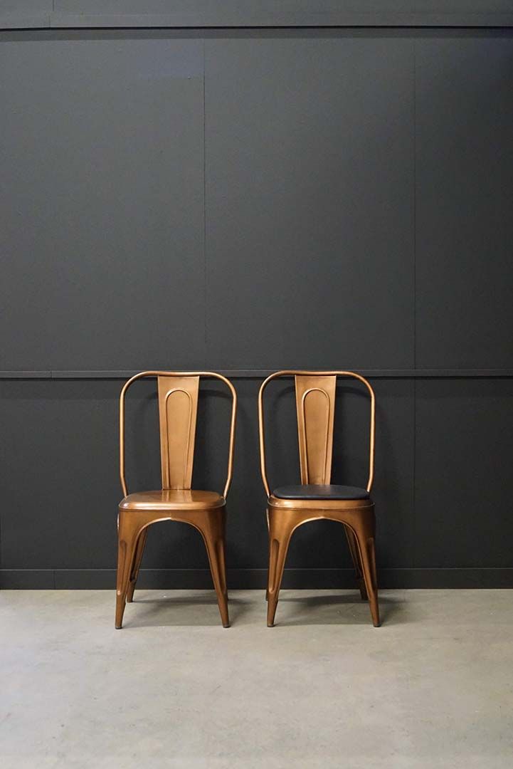 Trademark Living Living spisebordsstol med høj ryg - kobber