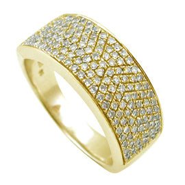 14K Yellow Gold Pave -  Ring 0.80 cttw Diamonds