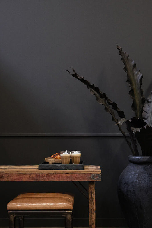 Trademark Living Marco kvadratisk marmor fad - sort