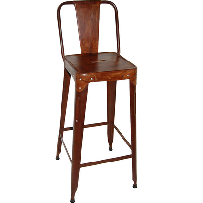 Trademark Living Copenhagen barstol - rust med læder