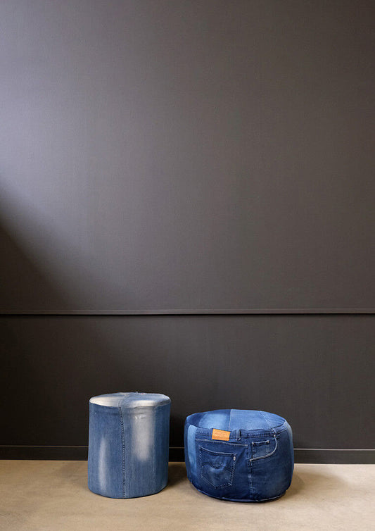 Trademark Living Denim puf - høj