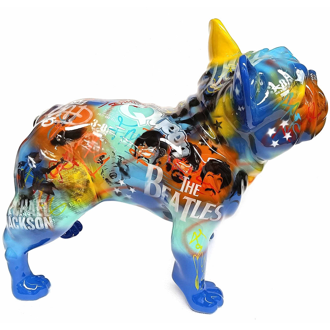 FRENCH BULLDOG P - Håndmalet kunstfigur - med certifikat