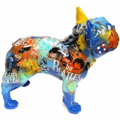FRENCH BULLDOG P - Håndmalet kunstfigur - med certifikat