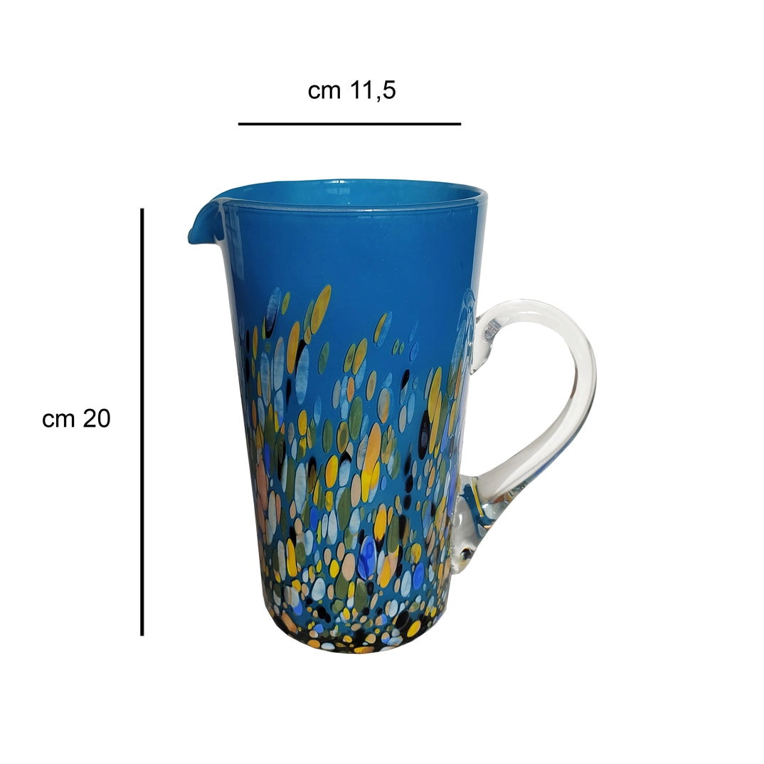 Kande fra Roma Blu-kollektionen i Murano-glas