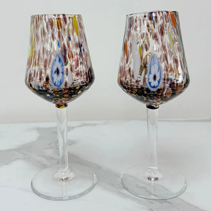 Bicchiere da vino - kollektion B8 ametyst i muranoglas
