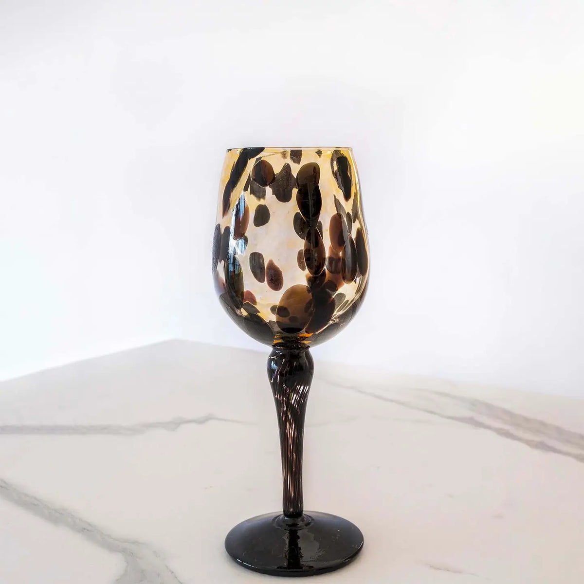 Bicchiere - AniBalier-kollektionen - sort base i Murano-glas