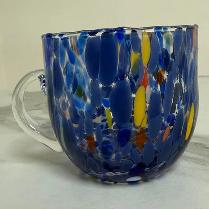 Blå cappuccinokop i Murano-glas 250 ml