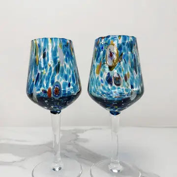 Vicchiere da vino -  Acquamare i Murano-glas