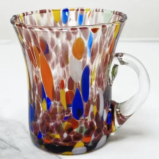 Ametyst tekop i mundblæst Murano-glas