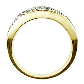 14K Yellow Gold Pave -  Ring 0.80 cttw Diamonds