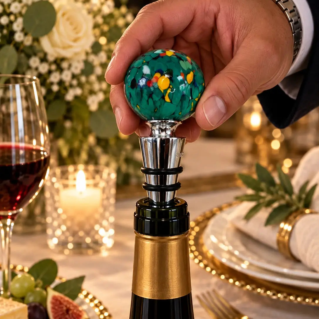 Bicchiere da vino  - kollektion B8 rød i muranoglas