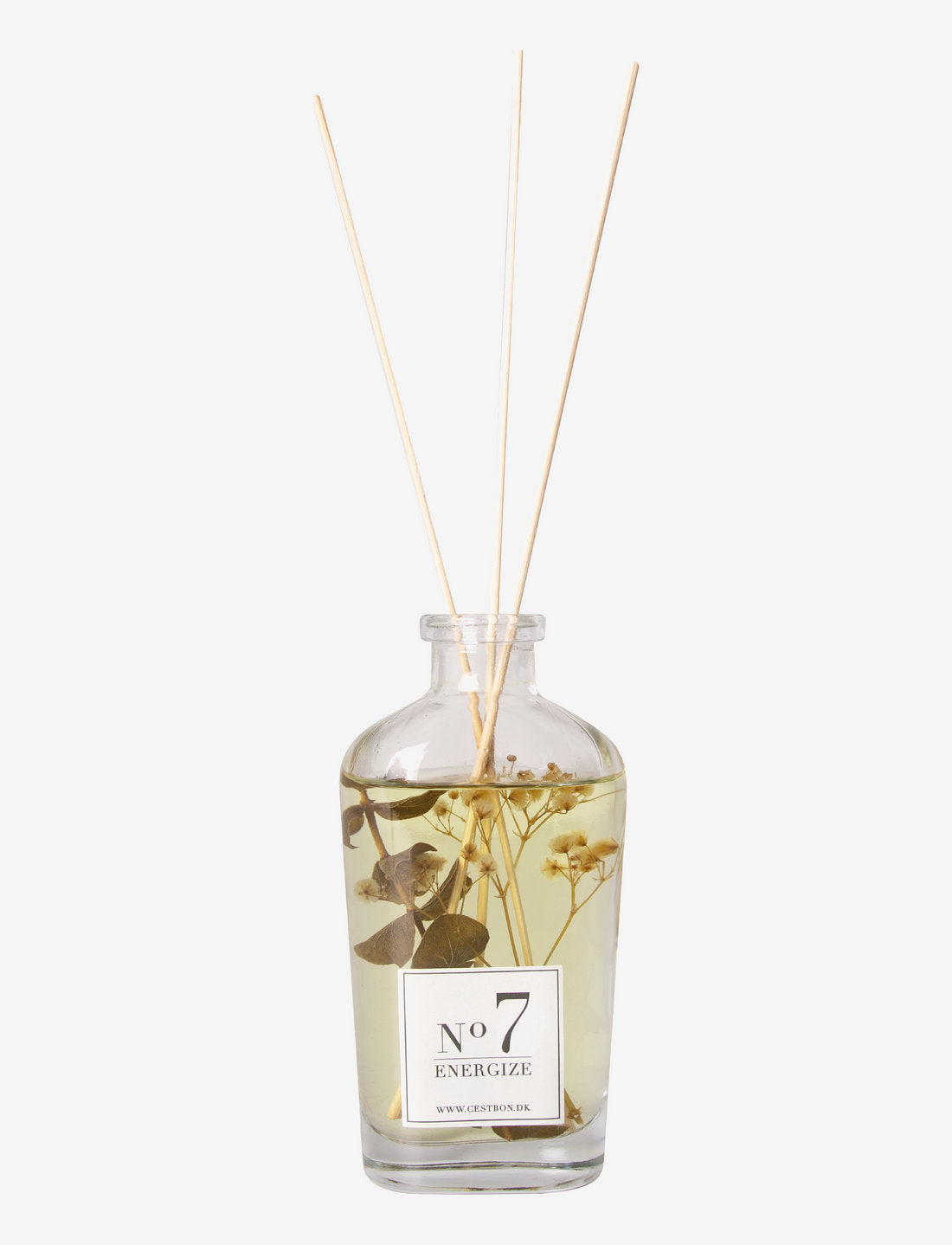 C EST BON DIFFUSER WITH DRIED LEAF/FLOWER,NO 7,CLER GLASS