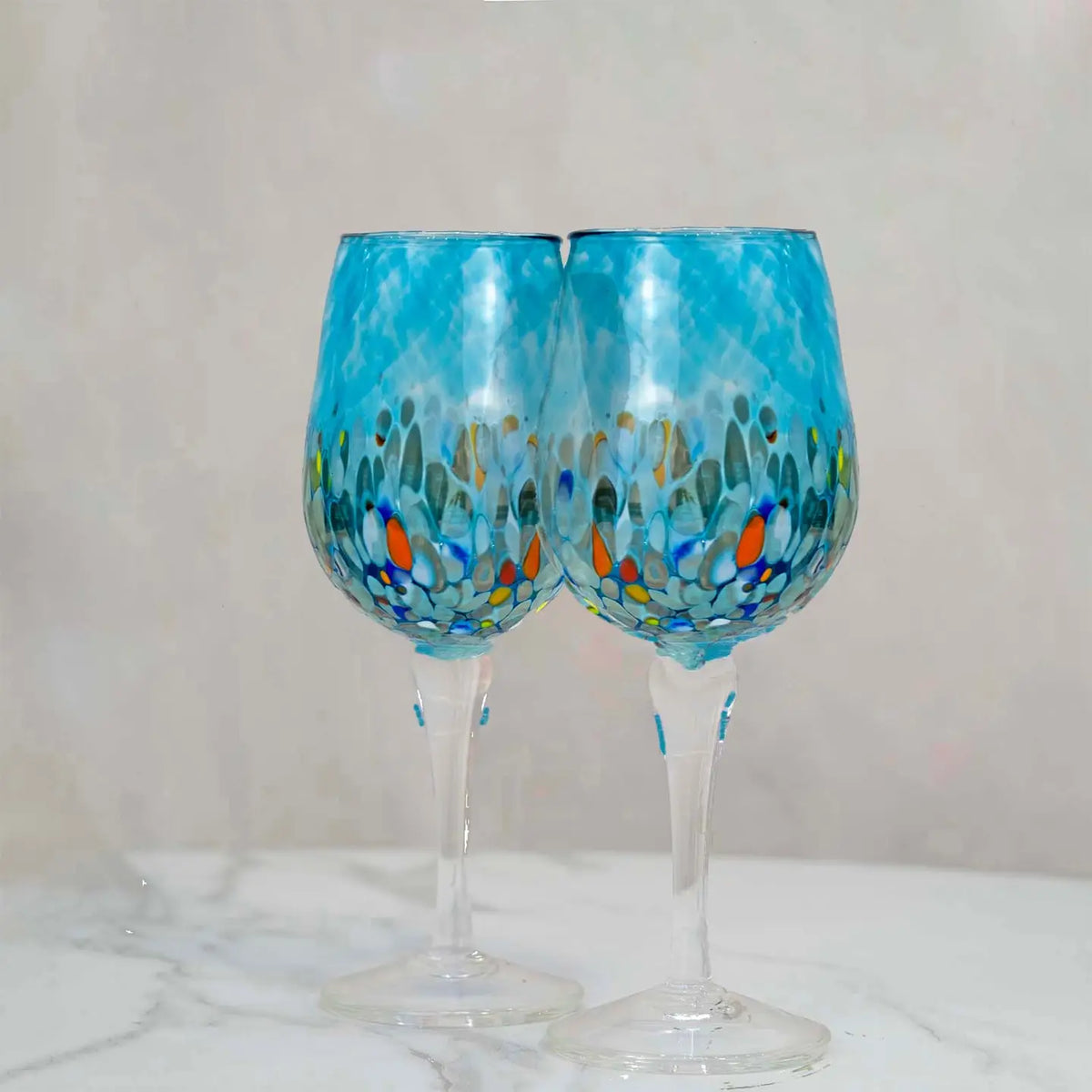 Calice Elegance Acquamare i mundblæst Murano-glas