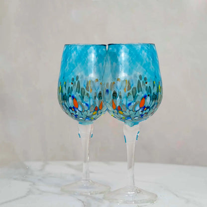 Calice Elegance Acquamare i mundblæst Murano-glas
