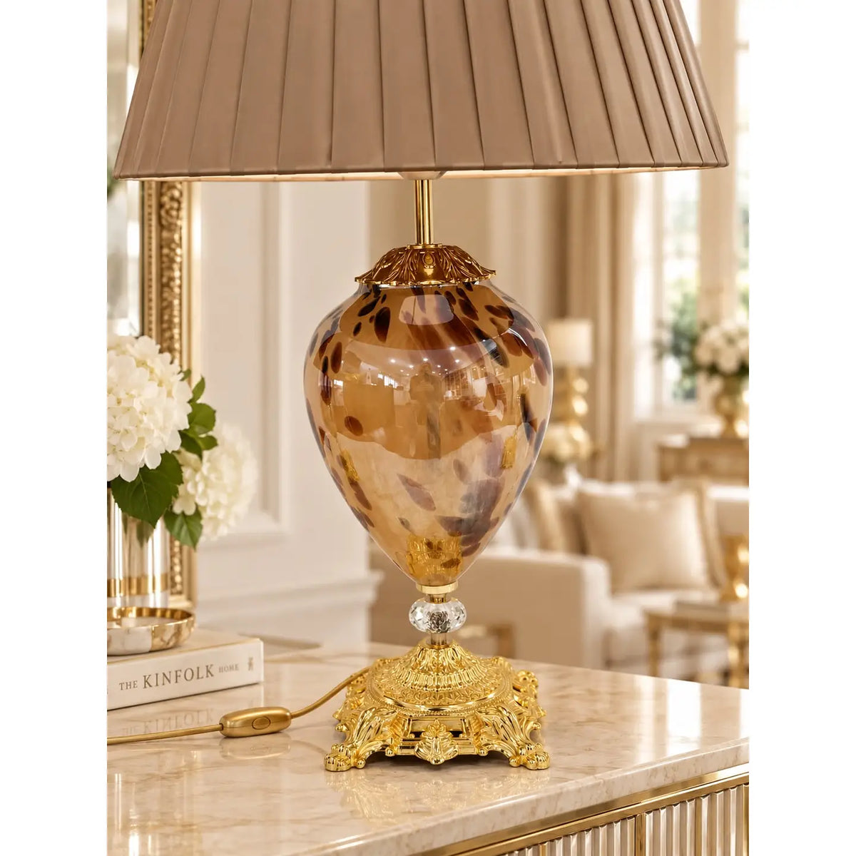Lampe Mary Grande med dyreprint - H 70 cm