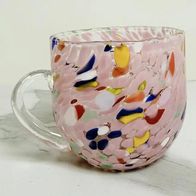 Rosa cappuccino-kop i Murano-glas 250 ml