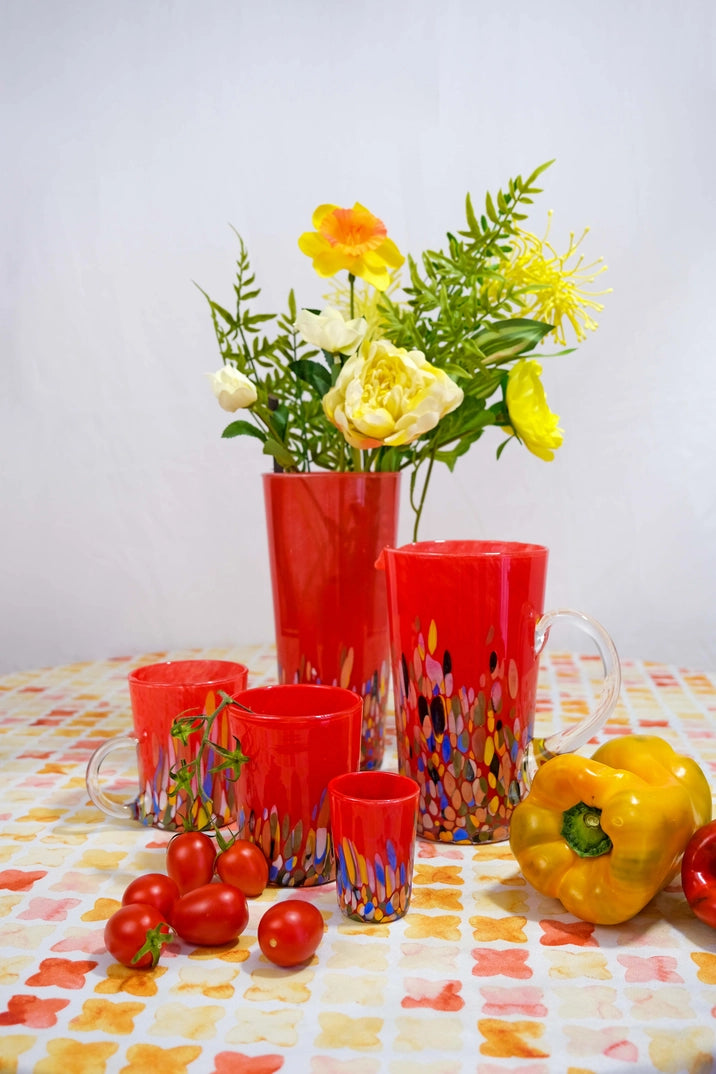 Brocca - Collezione Roma rød i muranoglas