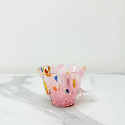 Cappuccinokop "Campanella" i rosa muranoglas