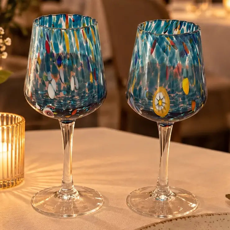 Vicchiere da vino -  Acquamare i Murano-glas