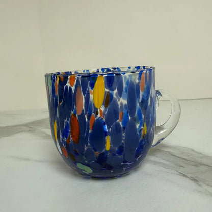 Blå cappuccinokop i Murano-glas 250 ml