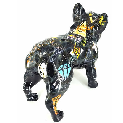 French Bulldog diamant - Håndmalet kunstfigur