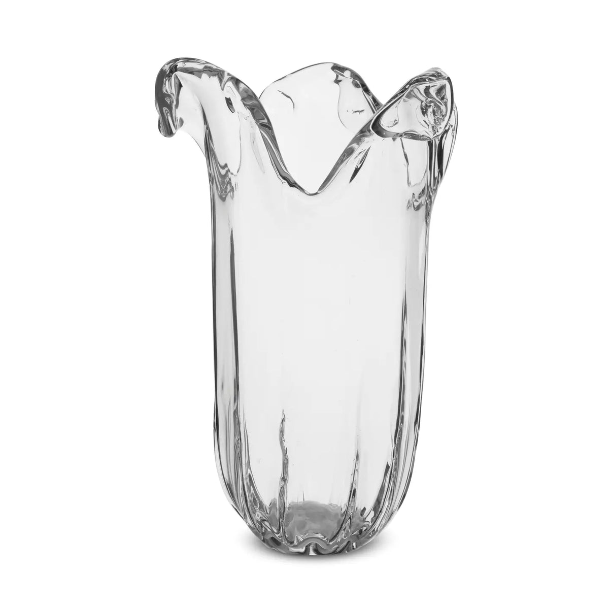 Vaso Tolipano, stor gennemsigtig vase i Murano-glas