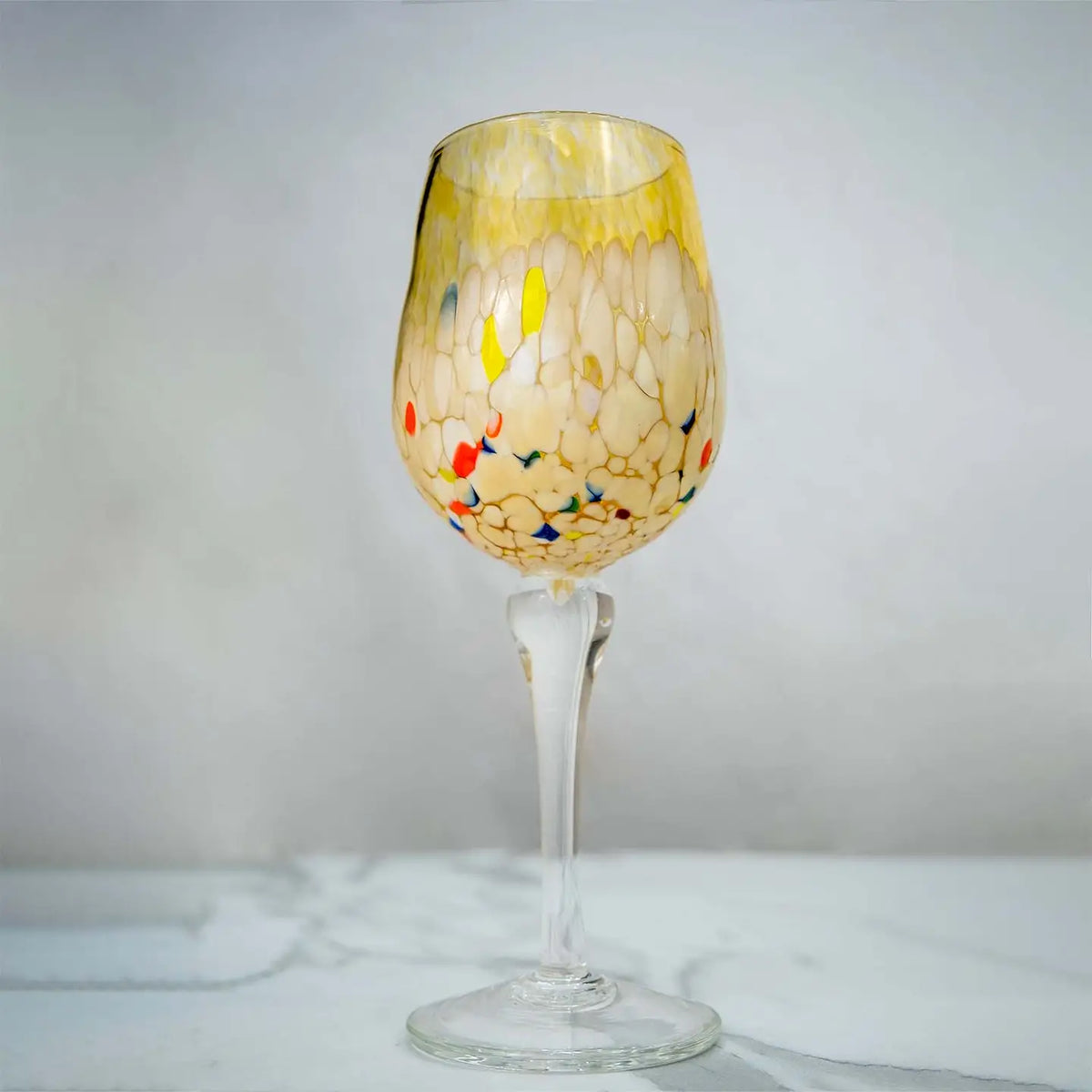 Bicchiere da vino - Elegance Ambra i muranoglasbicchiere