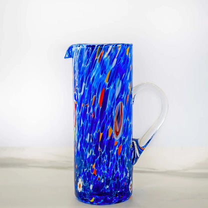 Brocca - B1 blå i mundblæst Murano-glas 1000 ml