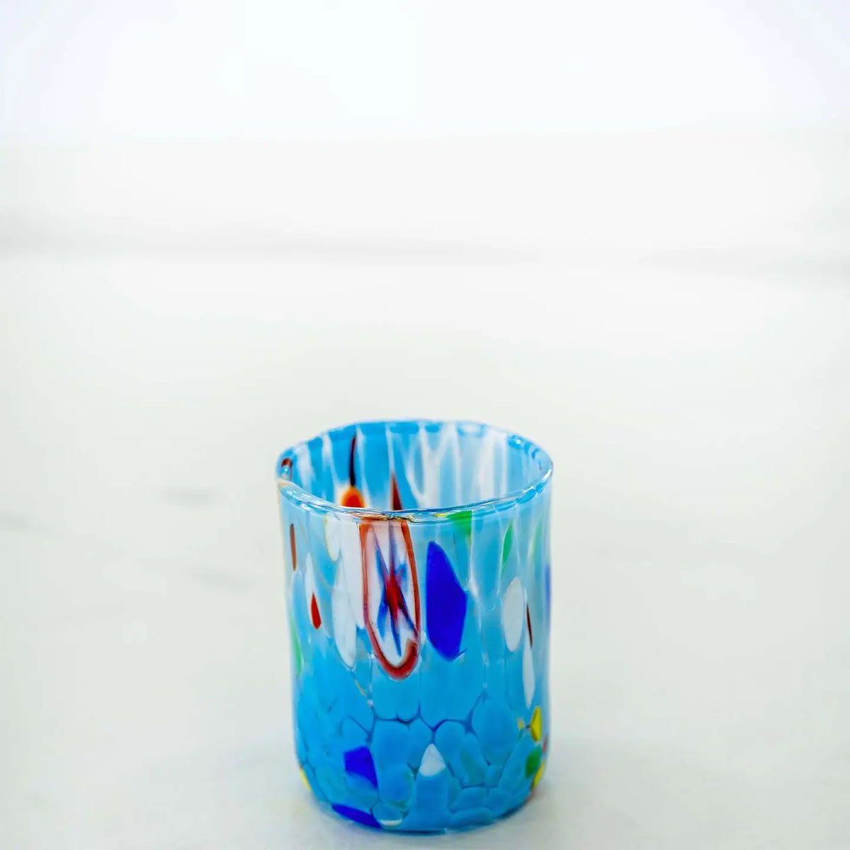 Cicchetto B1 lyseblå i mundblæst Murano-glas 50 ml - Æske med 6 stk.