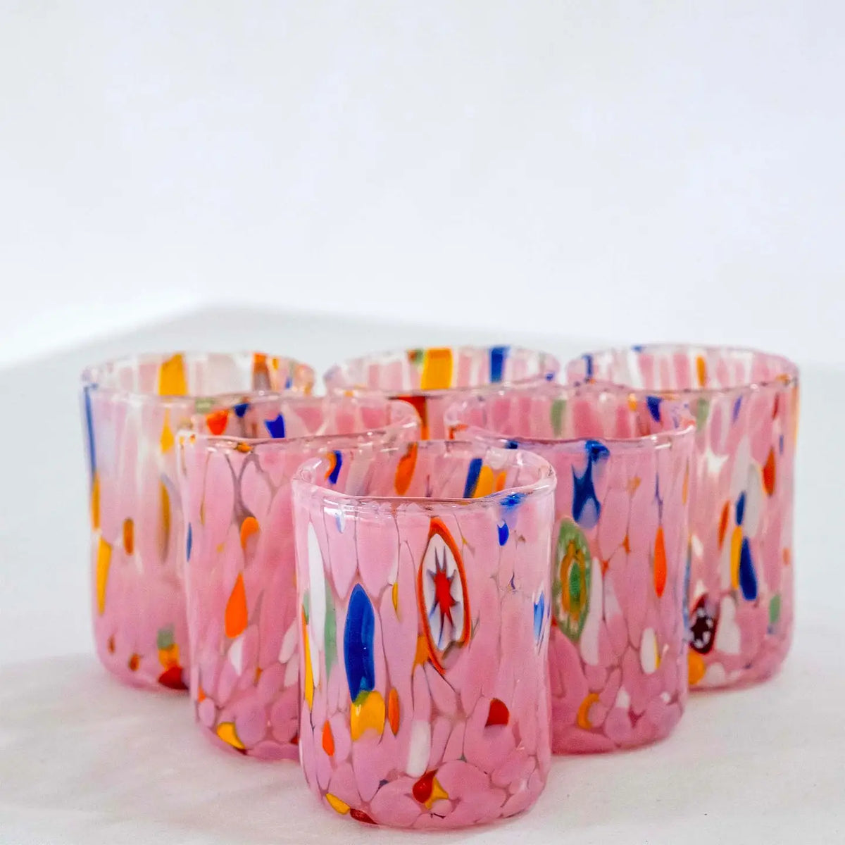 Cicchetto B1 Rosa i mundblæst Murano-glas 50 ml - Æske med 6 stk.