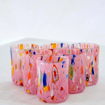 Cicchetto B1 Rosa i mundblæst Murano-glas 50 ml - Æske med 6 stk.