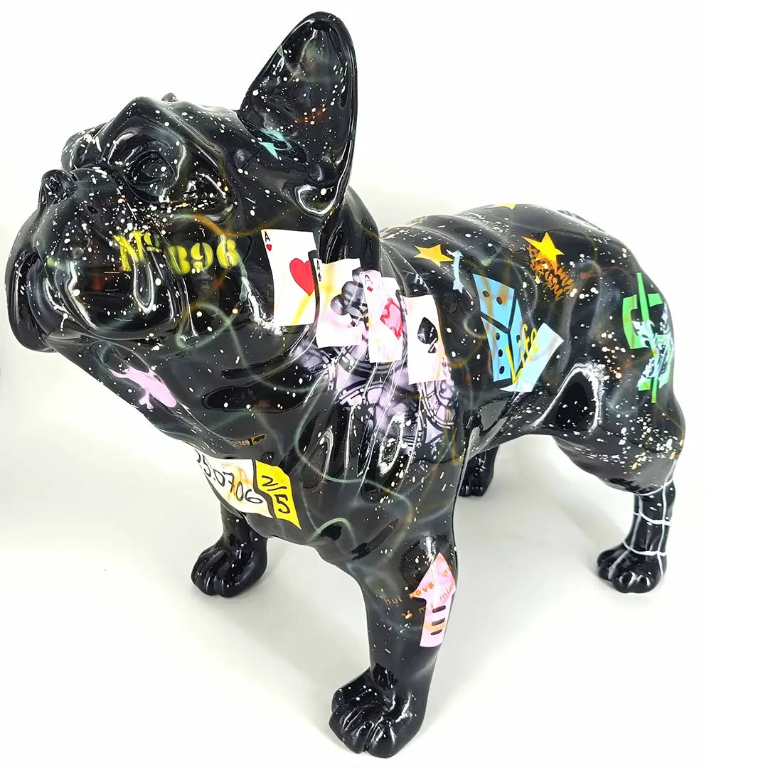 French Bulldog diamant - Håndmalet kunstfigur
