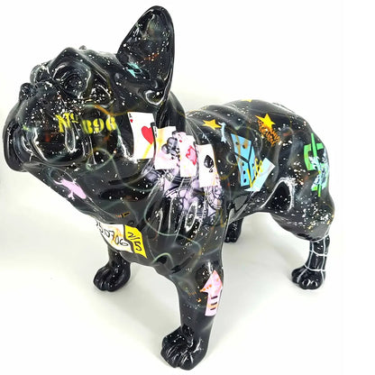 French Bulldog diamant - Håndmalet kunstfigur