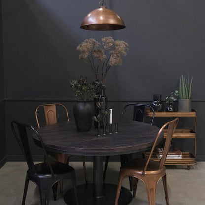 Rundt spisebord sort - Ø140 / Ø120