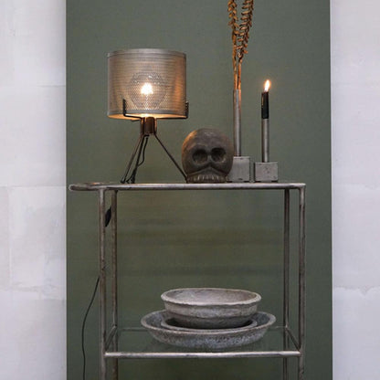Bordlampe med et stilfuldt råt look