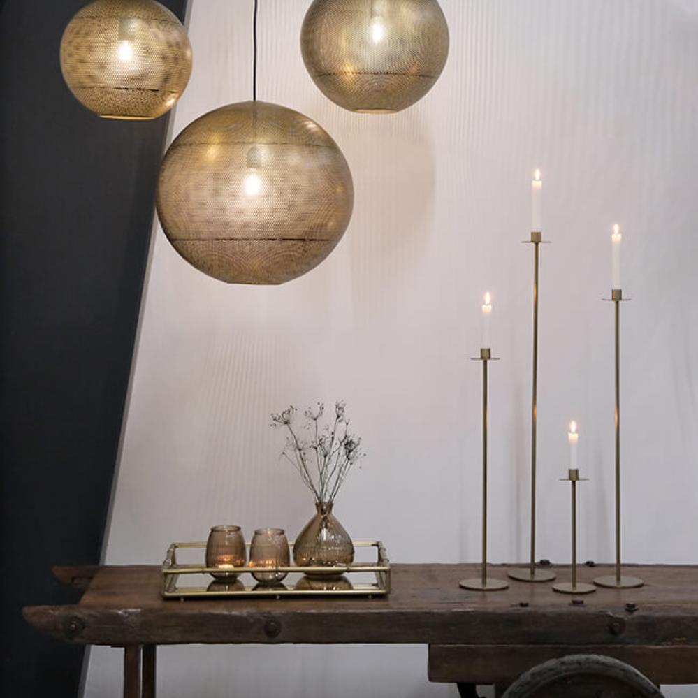 Loftlampe mat messing - 3 størrelser