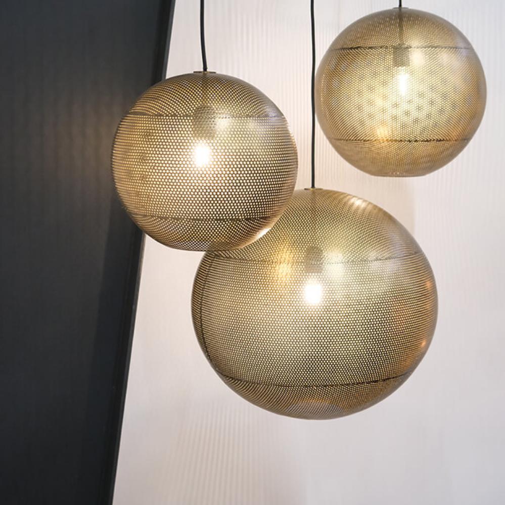 Loftlampe mat messing - 3 størrelser