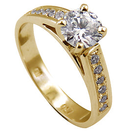 18K Gold Multi Stone Ring 0.68 cttw Diamonds