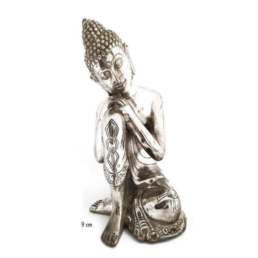 BRONZE BUDDHA SILVER DREAM H. 9 CM