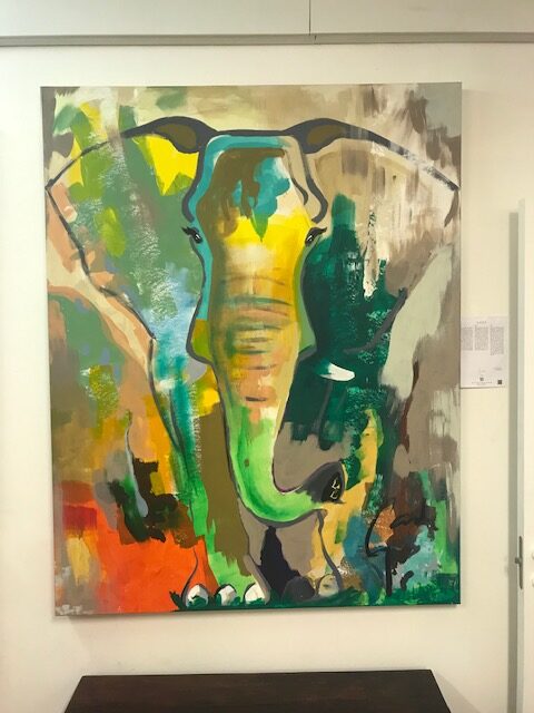 ELEFANT150 cm x 118 cm, olie på lærred