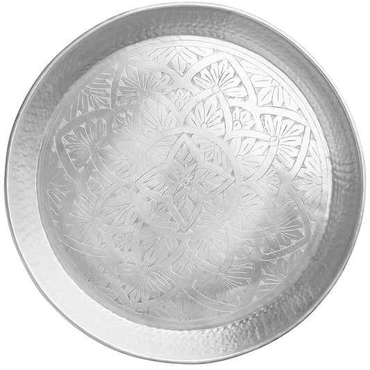 ROUND SILVER TRAY MEDIUM